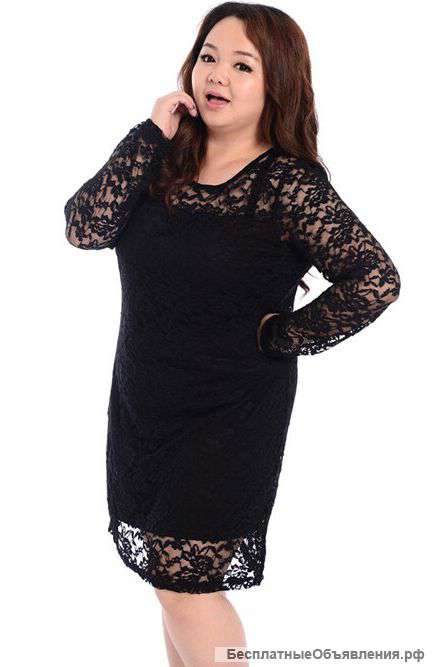 Платье с кружевом для полных №9