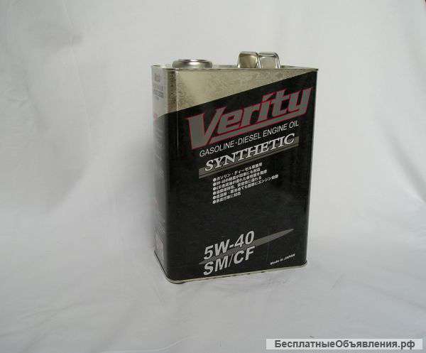 Масло моторное Verity Synthetic 5W-40 SM/CF