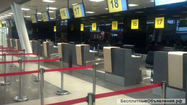 Столбик с лентой Barrier Belt 01P LUX (вытяжная лента 3 метра, заводского производства евростандарт)