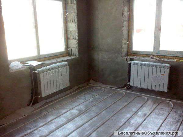 Монтаж батарей отопления