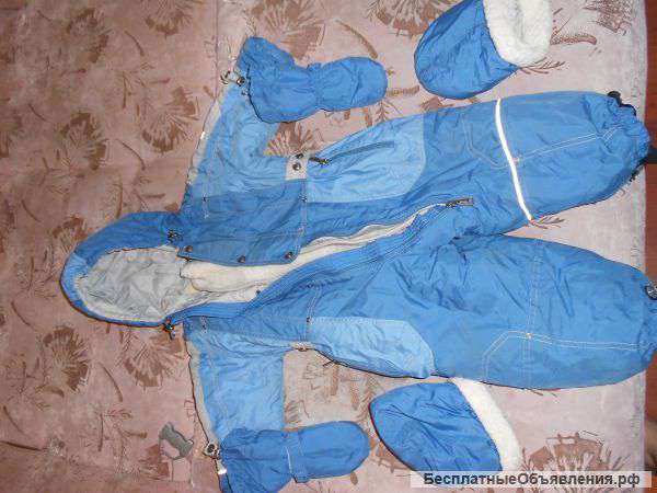 Зимний комбинезон для мальчика + куртка + шапка