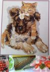 Алмазная мозаика картина Кот и пес 31х35см подарок