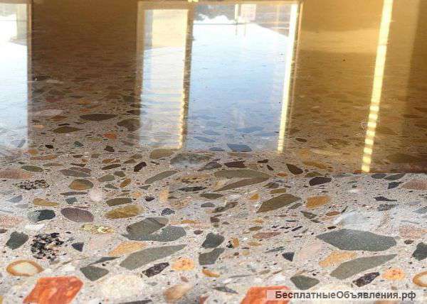 Мозаичные полы, полированный бетон в Сочи