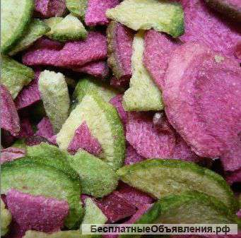 Чипсы из редьки (зеленая и красная)