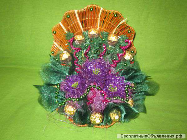 Изготовление букетов из конфет и сладких композиций