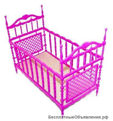 Кроватка для куклы 37*20*31см