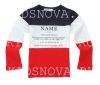 Детская футболка/толстовка трехцветная с длинным руковом "NAME"