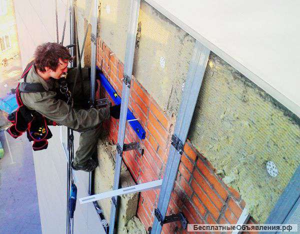 Монтаж-Демонтаж рекламных конструкций. Альпинисты высокого уровня, мойка фасада