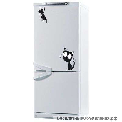 Наклейка на холодильник Кот и мышь