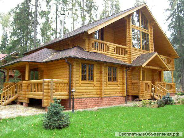 Построим деревянный дом или баню из оцилиндрованного бревна