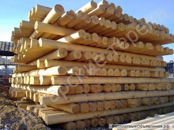 Оцилиндрованное бревно из Сибири