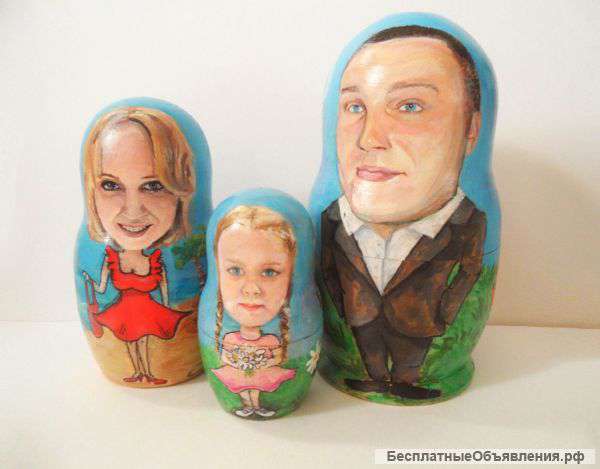 Шаржи на матрешках