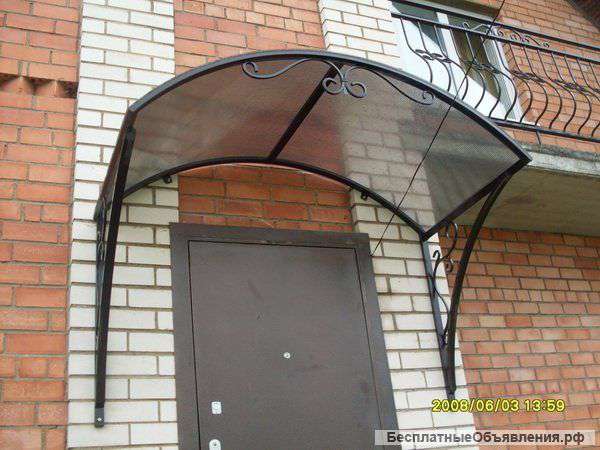 Производство козырьков навесов для подъездов – машин