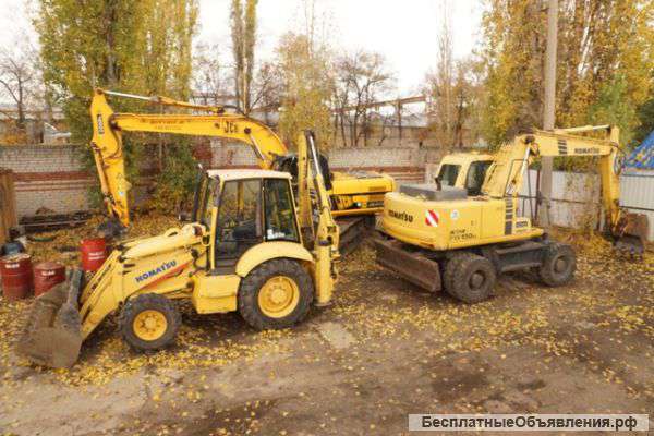 Аренда экскаватора -погрузчика JCB с вилами