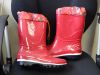 Сапоги резиновые новые красные