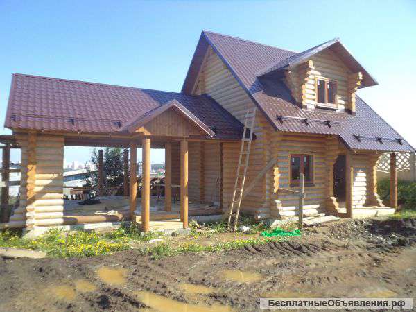 Срубы из оцилиндрованного бревна