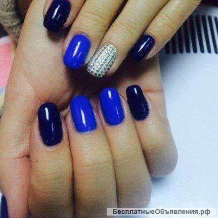 Покрытие гель-лак, наращивание ногтей, маникюр