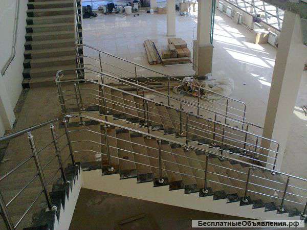 Перила, лестничные ограждения из нержавейки