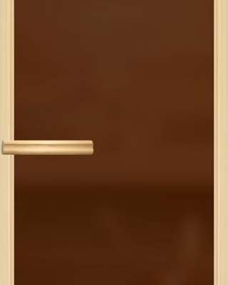 Дверь для сауны АКМА Aspen M 7х19 (бронза, 8 мм, коробка осина, арт. 217M)