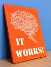 Интерьерное деревянное панно, декоративная вывеска IT WORKS