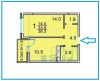 1к.кв. 36 м2 р-он Российской/Комарова 1 250 000 руб.