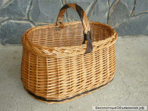 Плетеные корзины из лозы