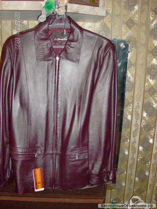 Новая кожаная куртка 56/58