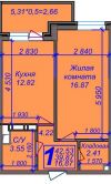1 к.кв. в доме по Ейскому шоссе
