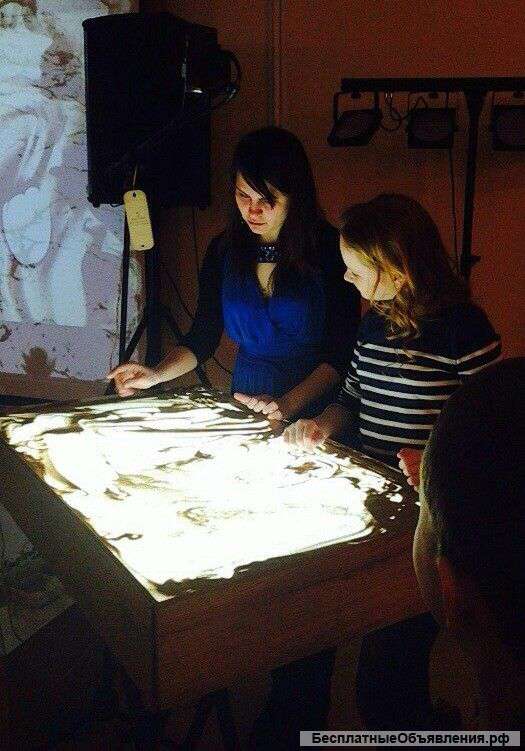 Обучение детей в театральной студии песочной анимации