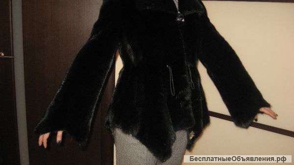 Норковый полушубок BLACK NAFA