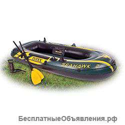Надувная лодка Seahawk 2, насос+весла 236*114*41 см, Intex 68347