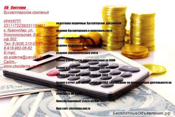 Бухгалтерские услуги ООО и ИП