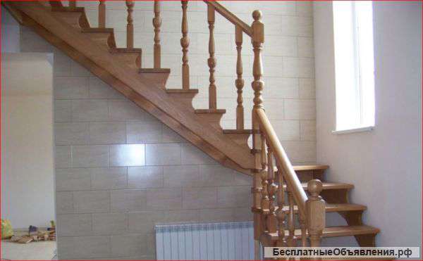 Изготовление деревянных лестниц, межэтажных из массива