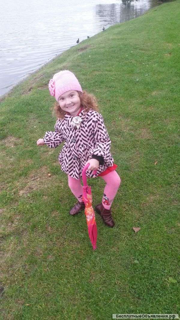 Пальто розовое для девочки от 2 лет и выше