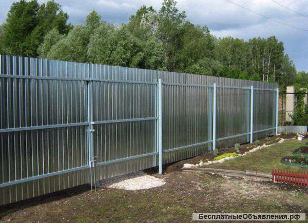Забор из профлиста дерева