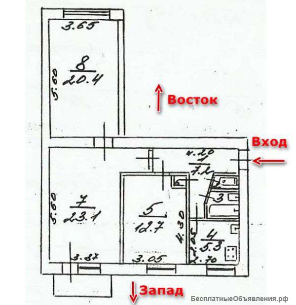 3-х комн. квартира в Симферополе, Москольцо
