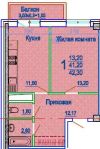 1-комнатная своя квартира (42,3кв.м.) на этапе сдачи ул.Московская
