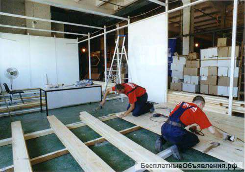 Укладка напольных покрытий любого типа
