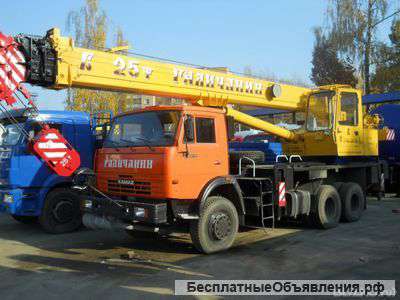 Аренда автокрана 25т стрела 28м