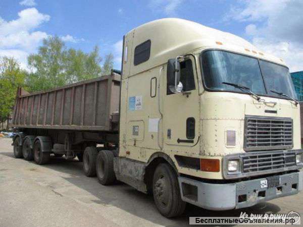Internatoinal 9800 с самосвальным прицепом трейлер
