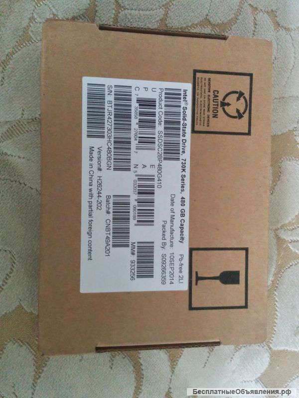 Название: SSD диск 2.5" 480Gb, SATA3, intel 730k series, модель ssdsc2bp480g410