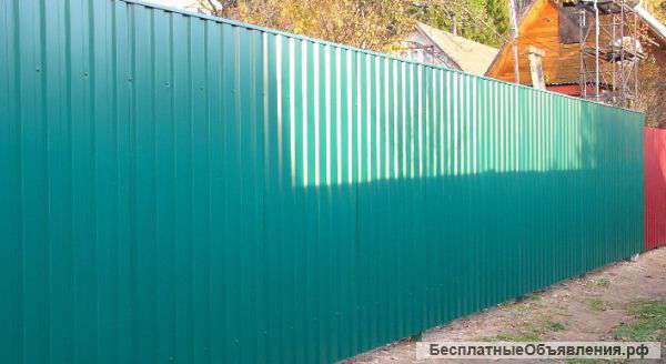 Забор из профнастила под ключ