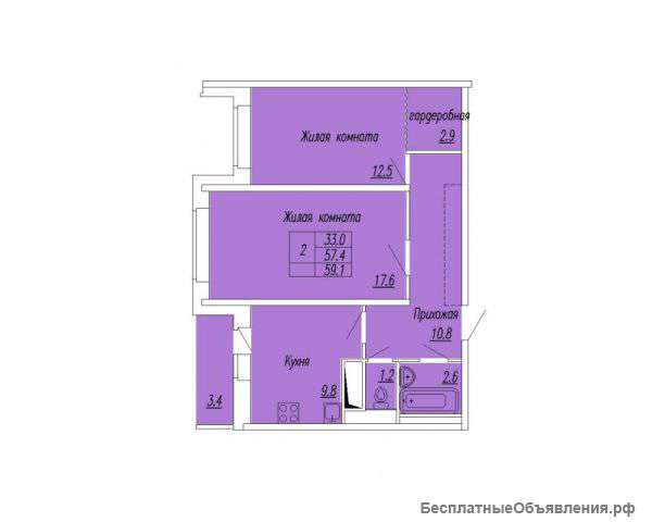 2-ком квартиру