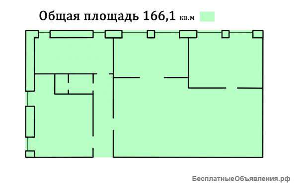 Офисное помещение, 166.1 м²