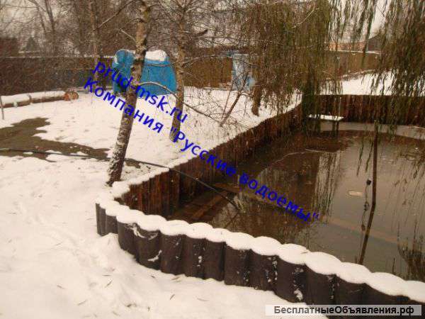 Берегоукрепление реки лиственницей