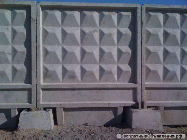 Заборные плиты и стаканы жби