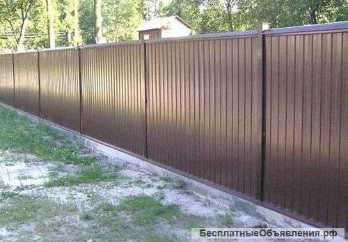 Установка заборов, ворот, проч