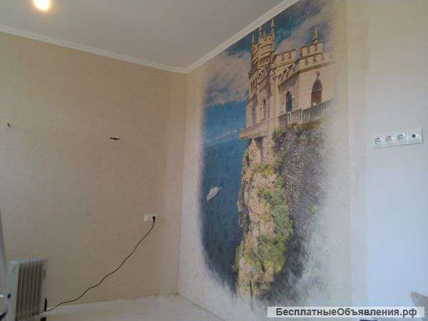 Отделка стен обоями, панно, фресками. Профессионально.