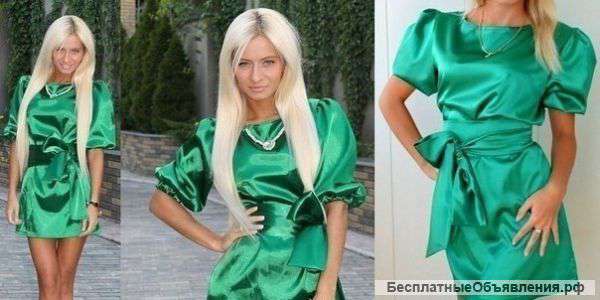 Атласное платье