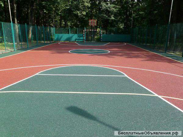 Укладка резинового покрытия